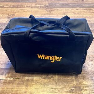 Wrangler Classic Duffle Bag Black Yellow Rodeo Gear Travel Carry-On Countrycore